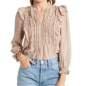 LIKE NEW Current Air Ruffle Tie Neck Top